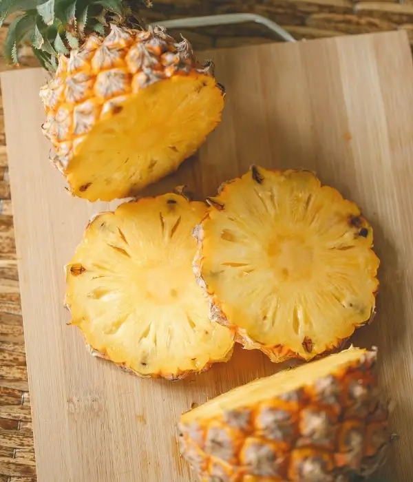 Part of the pineapple is edible to chickens