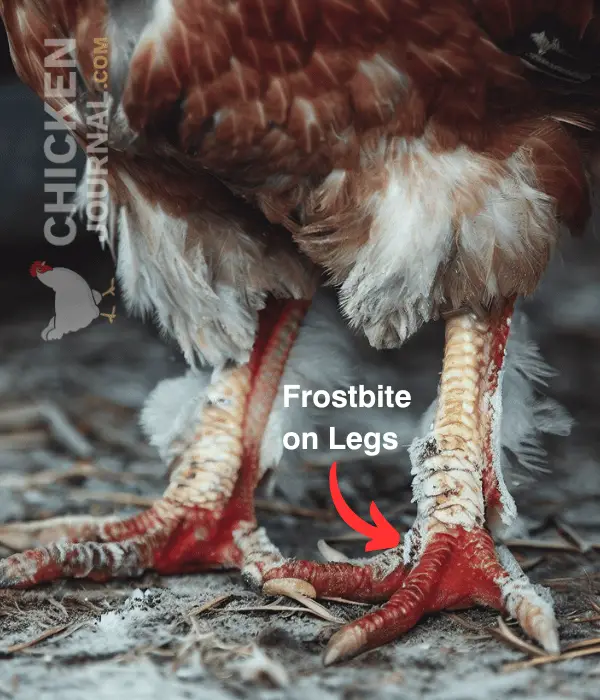 frostbite on chicken legs