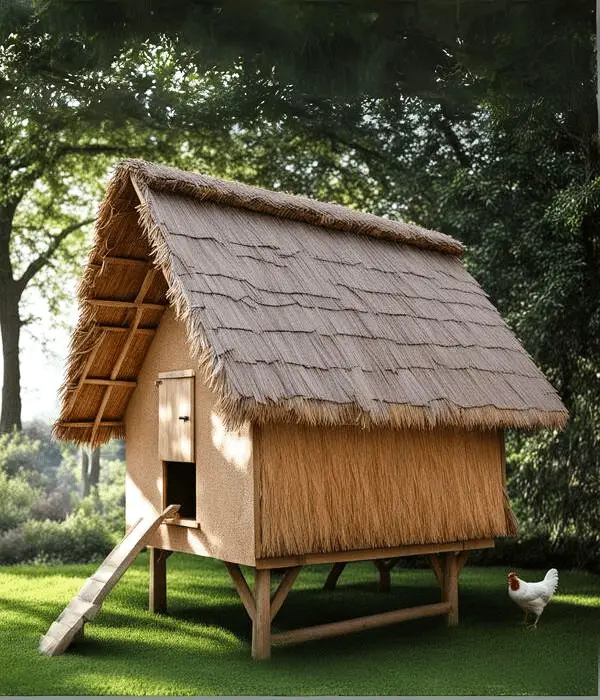 Thatched Chicken Coop Roof