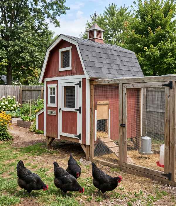 Chicken Coop Roof Types: Best Designs &Amp; Roofing Materials 6 chicken coop with a true gambrel roof
