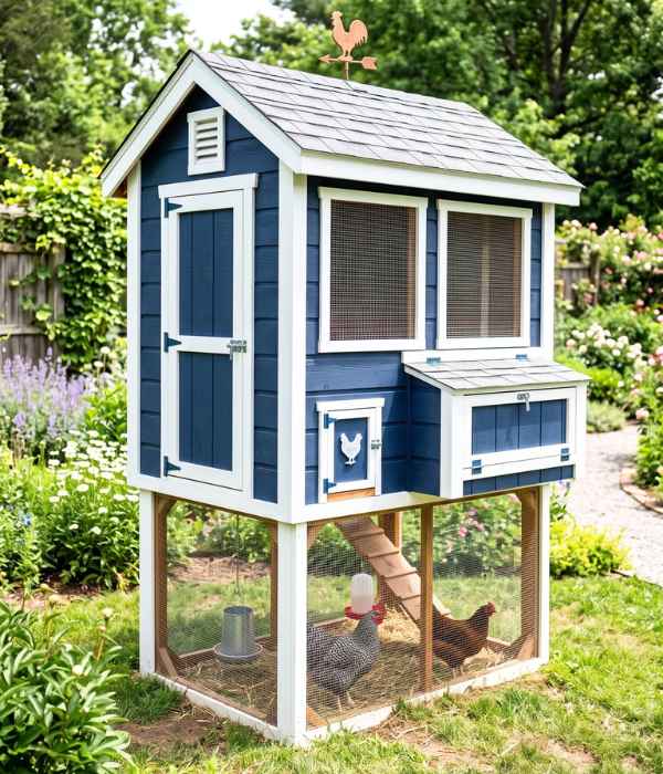 A chicken coop with proper ventilation