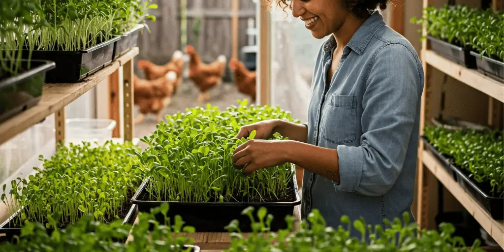 Growing Fodder for Chickens: A Sustainable Feed Solution