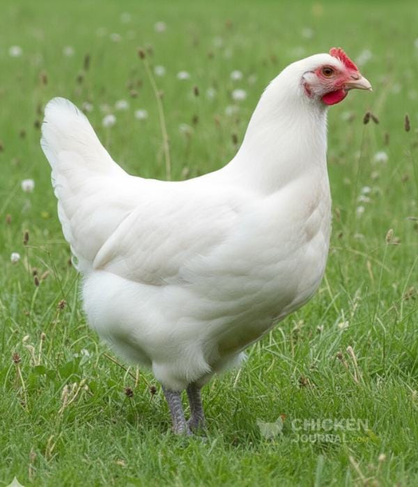 Top 11 Best Triple-Purpose Chicken Breeds 5 American Bresse chicken standing green land