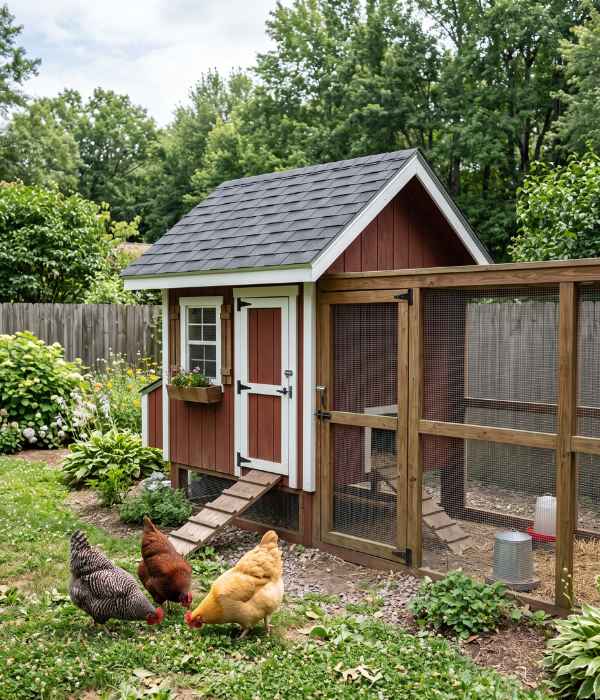 Chicken Coop Roof Types: Best Designs &Amp; Roofing Materials 12 chicken coop with a neatly installed asphalt shingle roof